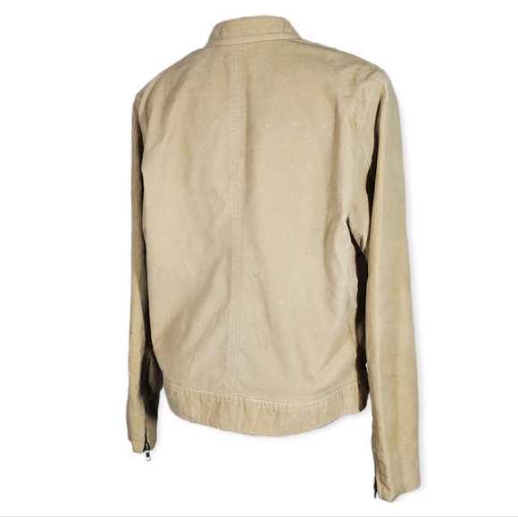 NY&COMPANY Corduroy Zip-up Bomber Jacket Tan Zippered Pockets Size M - Picture 7 of 12
